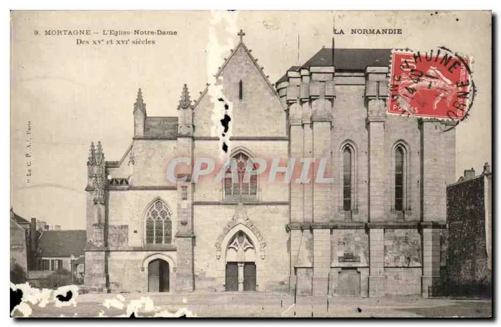 Mortagne – Die Kirche Notre-Dame — Verlag La C. P. A., Paris, n°9 - Vorderseite