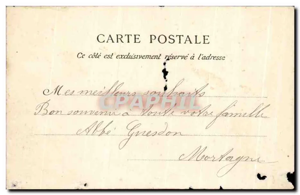 Mortagne – Die Kirche Notre-Dame — Verlag La C. P. A., Paris, n°9 - Rückseite