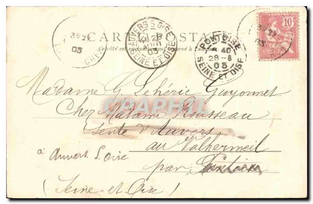 O Castelo de Valançay — Valançay — Paris, editor n° 325 - Verso