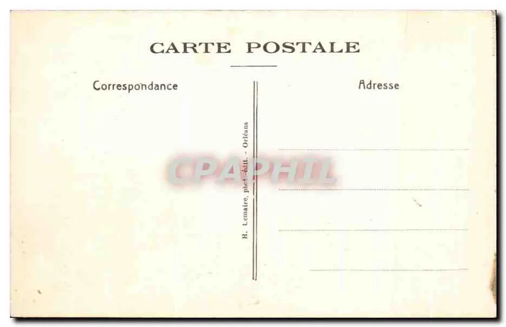 Basilika von Cléry (Loiret) — Die Gottesmutter auf ihrem Thron — H. Lénaire, phot. ed., Orléans - Rückseite