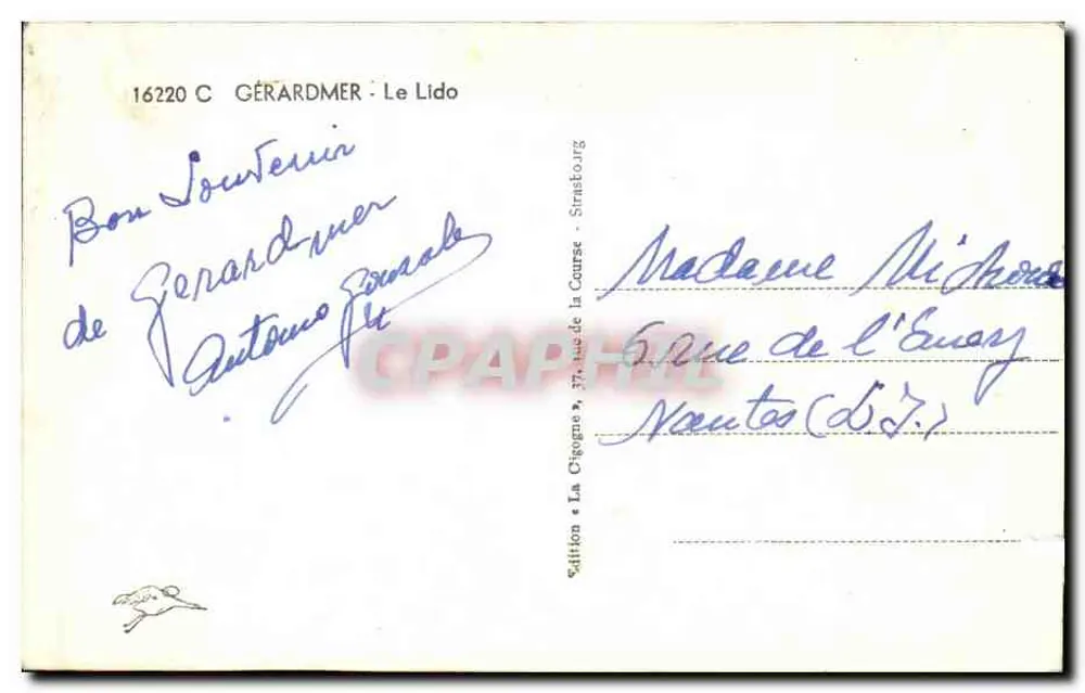Gérardmer — Le Lido — Éditeur : Édition La Cigogne - Rewers