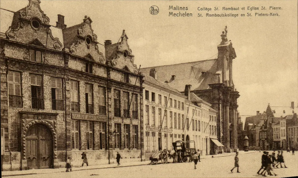 Malines - Collège Saint-Rombaut und Kirche Saint-Pierre — Nels, Serie 21, Nr. 1 - Vorderseite