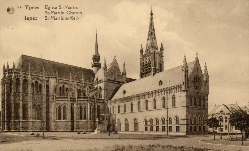 Kirche Saint-Martin — Ypres — Verlag BERGER, Nr. 54 - Vorderseite