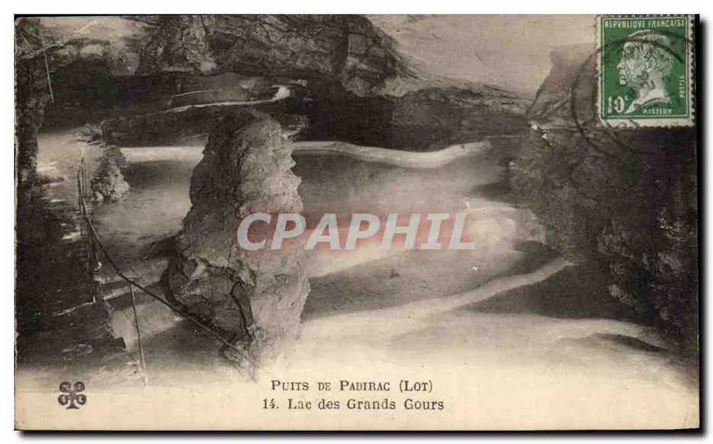 Poço de Padirac (Lot) — Lago dos Grandes Gours — editor desconhecido, n° 14 - Frente