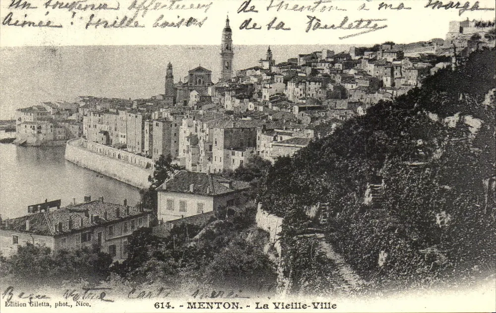 Menton - A Velha Cidade — Edição Giletta, Nice, n° 614 - Frente