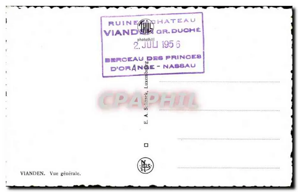 Vianden — Ruina del castello, vista generale — Thils, Gr. Ducato - Verso