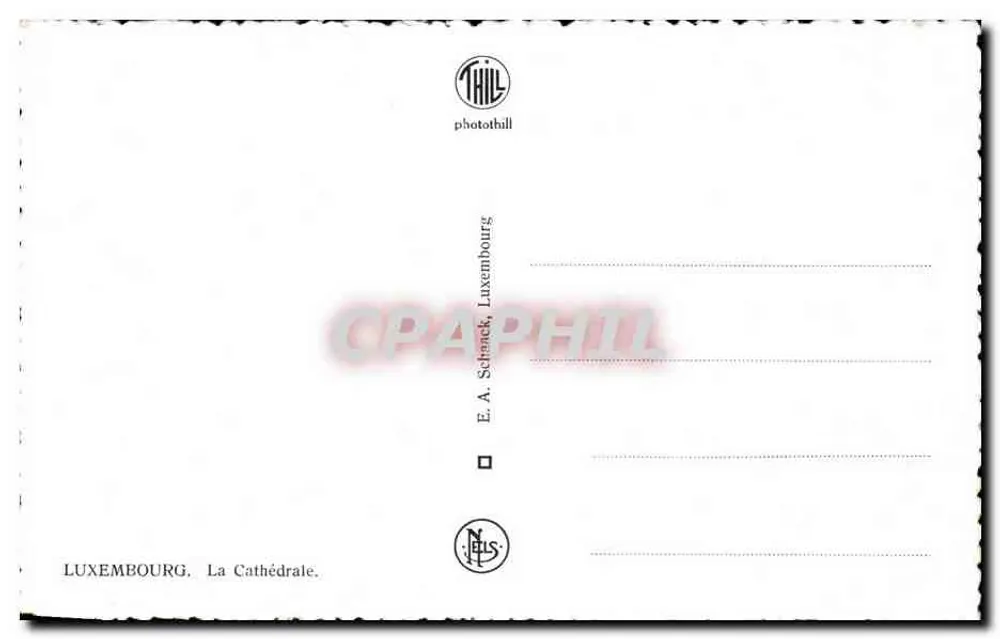 Luxemburgo — A Catedral — E. A. Schneek, Luxemburgo - Verso