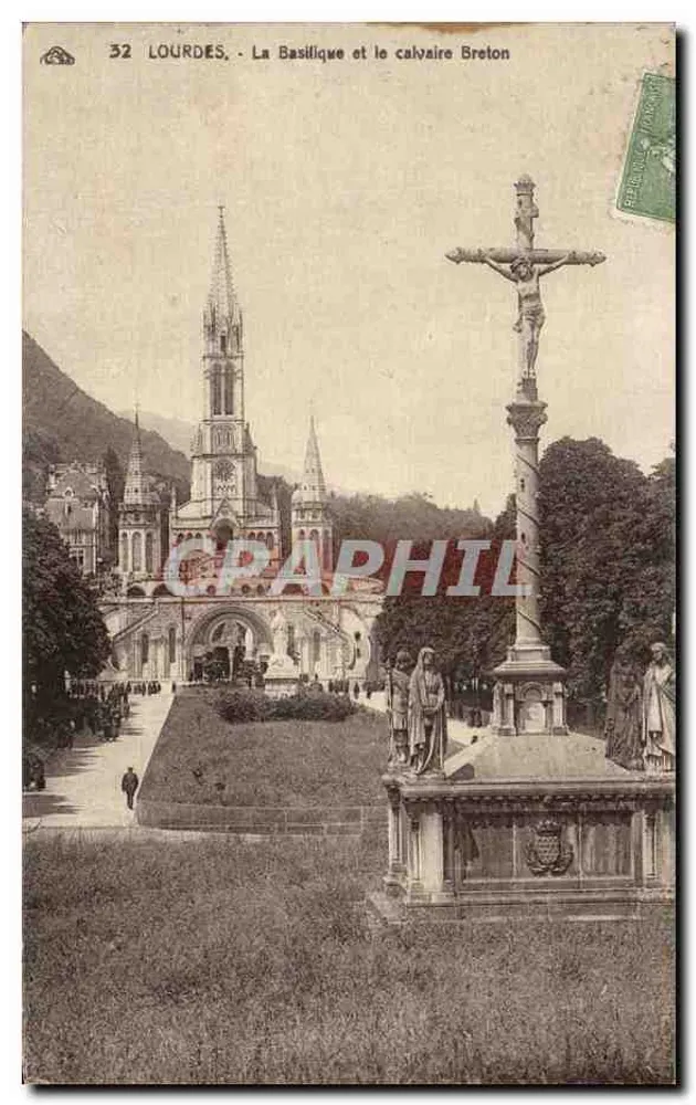 Lourdes - Die Basilika und der Bretonische Calvary — Graphiphil, n°32 - Vorderseite