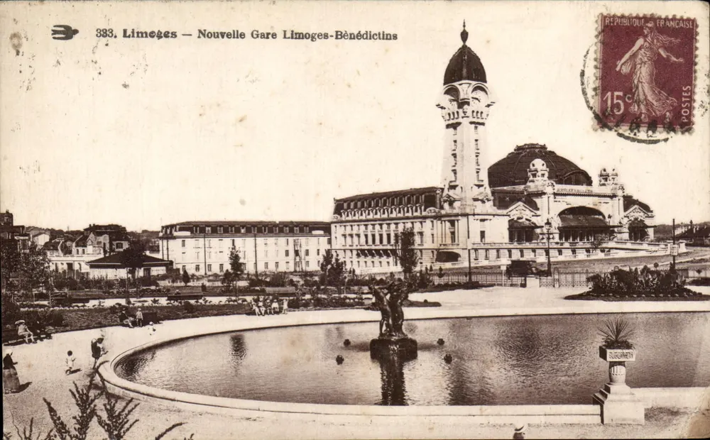 Limoges — Neue Limoges-Bénédictins-Bahnhof — Anonymer Verlag, Nr. 383 - Vorderseite