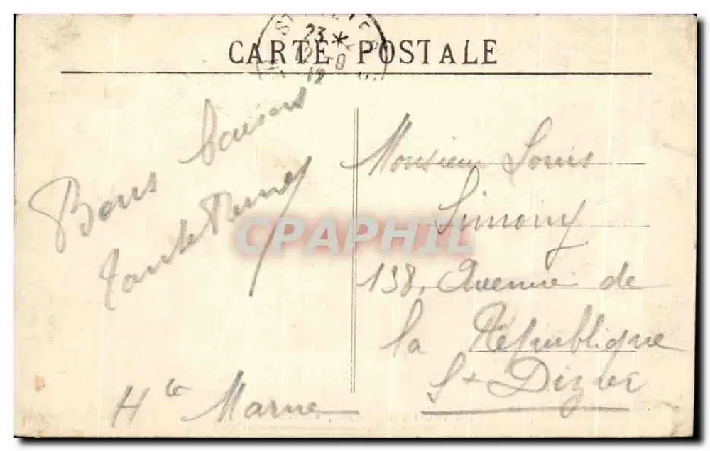 Toulouse — O Tímpano da Dalbade — Ed. L. Gond Béchel, Toulouse - Verso
