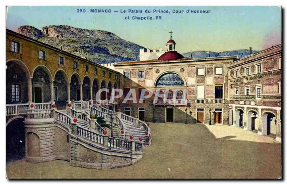 Monaco — Schloss des Prinzen, Ehrenhof und Kapelle — RM, n° 290 - Vorderseite