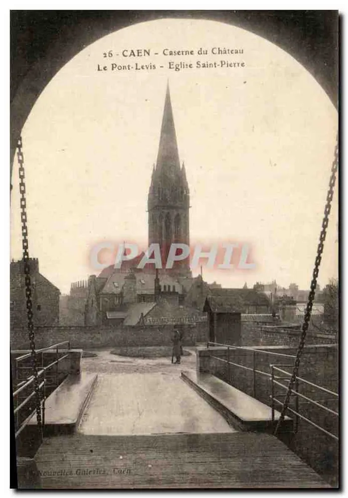 Caen — Le Pont-Levis, die Kasernen des Schlosses und die Kirche Saint-Pierre — Nouvelles Gnterfes, Caen - Vorderseite
