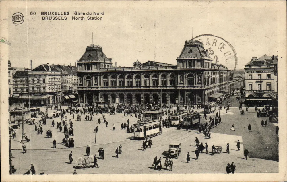 Brüssel - Bahnhof Nord — Verleger Aibert, Nr. 60 - Vorderseite