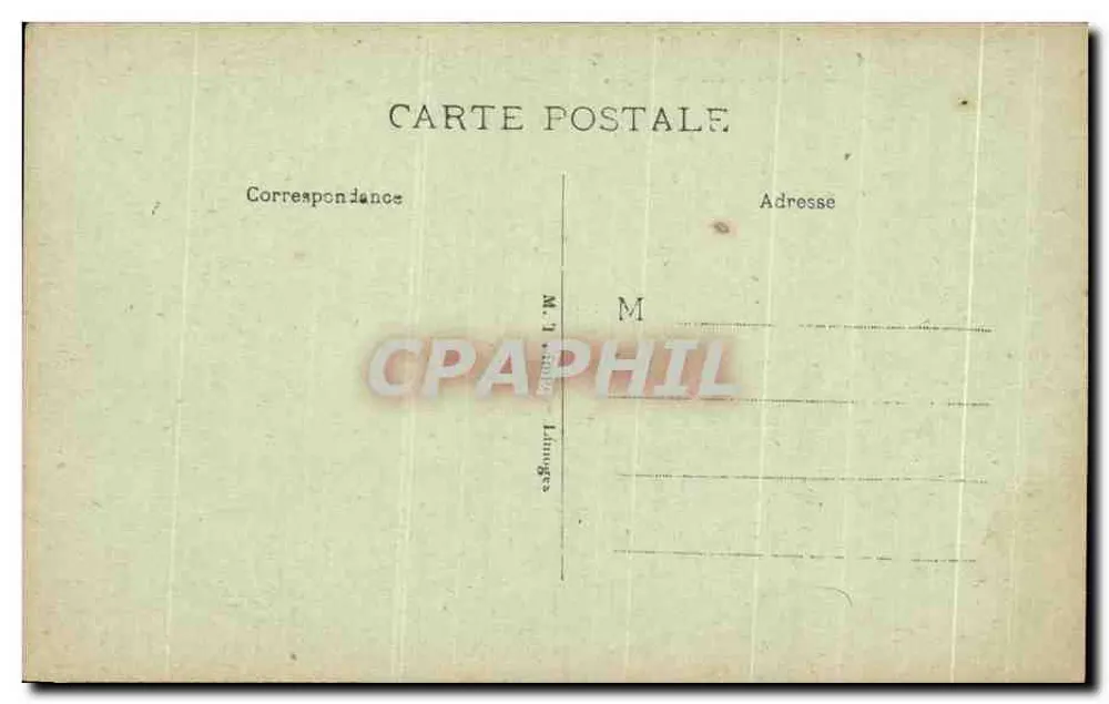 Die Pyrenäen — Bagnères-de-Bigorre, L'Adour und Straße von Campan — unbekannter Verlag, Nr. 490 - Rückseite