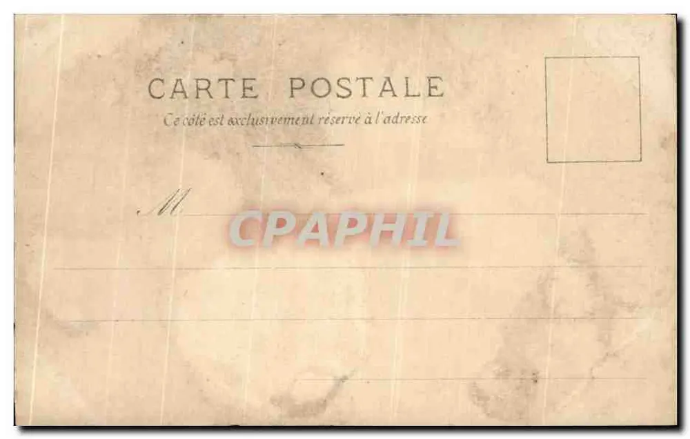 Castelo de Chantilly — Cour d'Honneur e a Capela — Editor S. de Robsérie, n° 5 - Verso