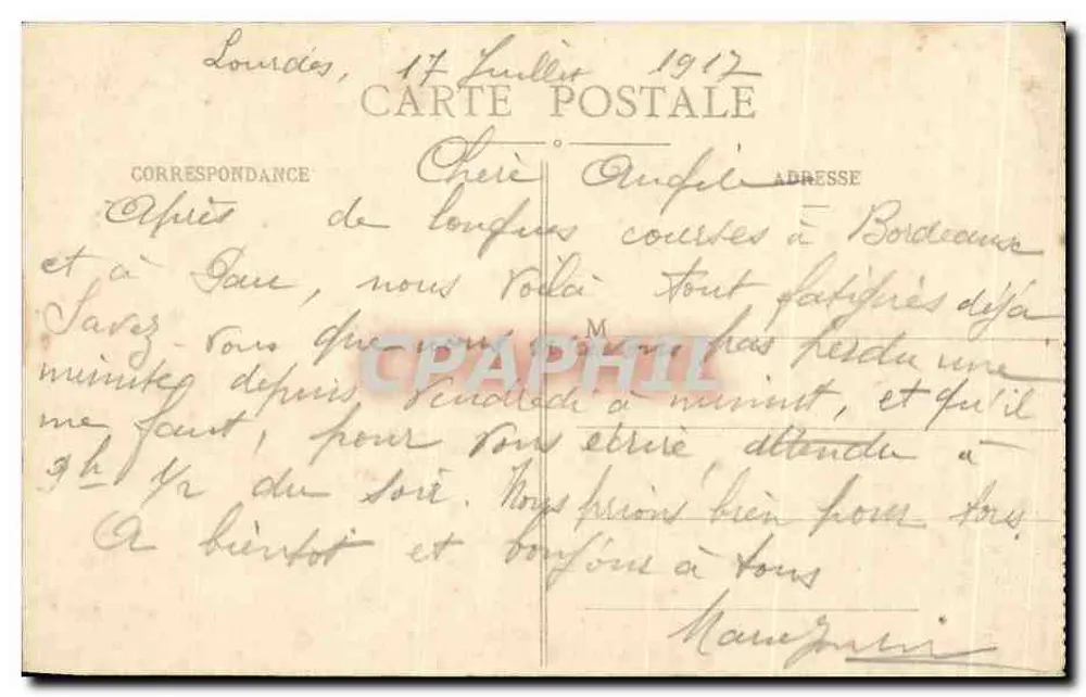 Lourdes — L'Apparition de la Vierge Immaculée — Sirevgeol, édit., Limoges-Lourdes - Rewers