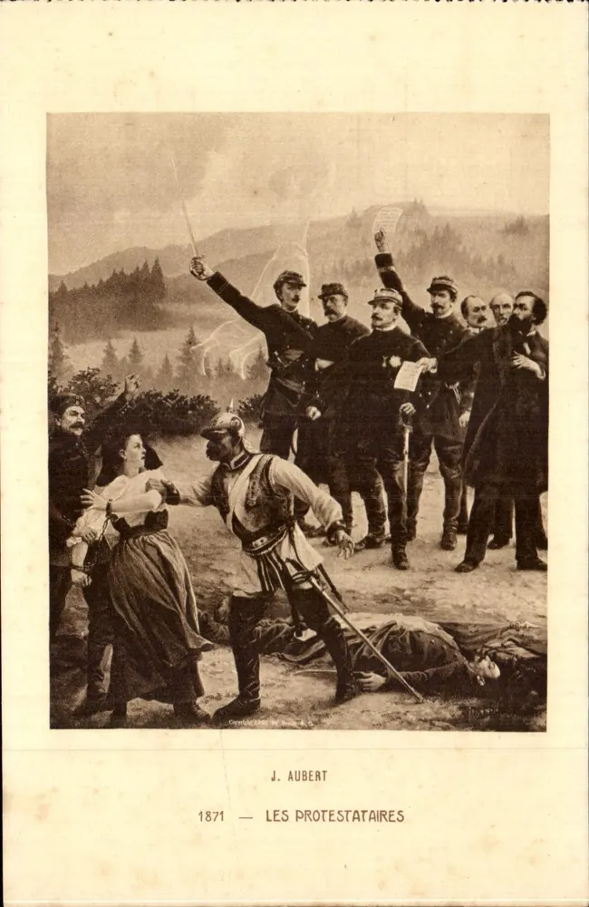 Die Protestierenden — 1871 — J. Aubert - Vorderseite