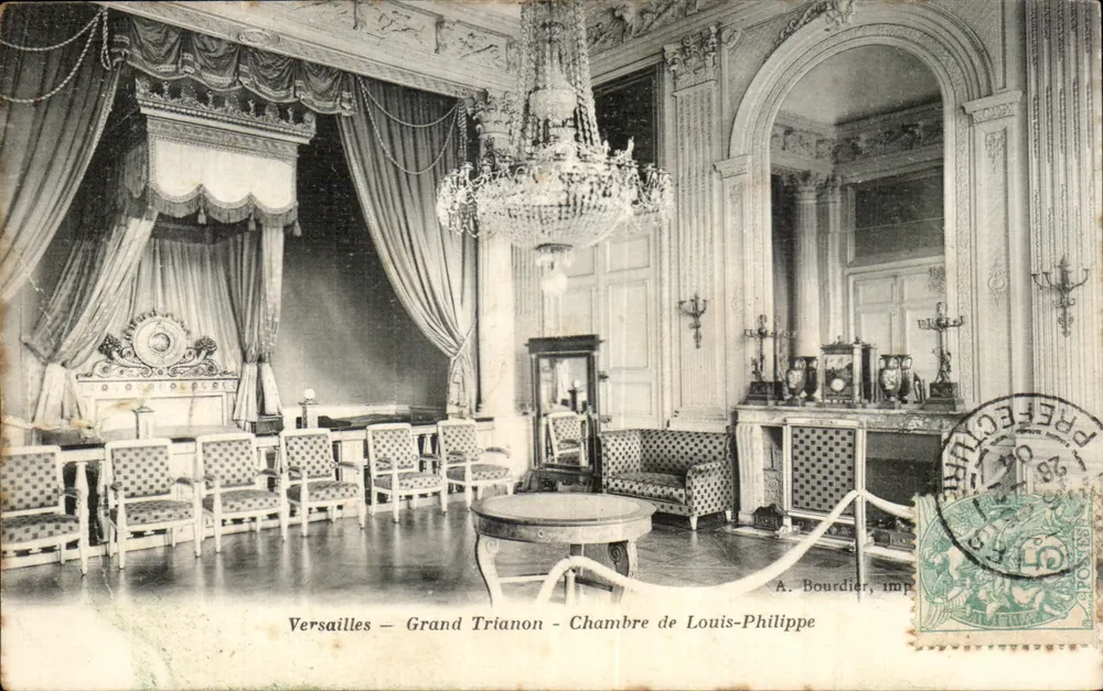 Versailles — Grand Trianon — Chambre de Louis-Philippe — A. Bourdier, imp. - Vorderseite