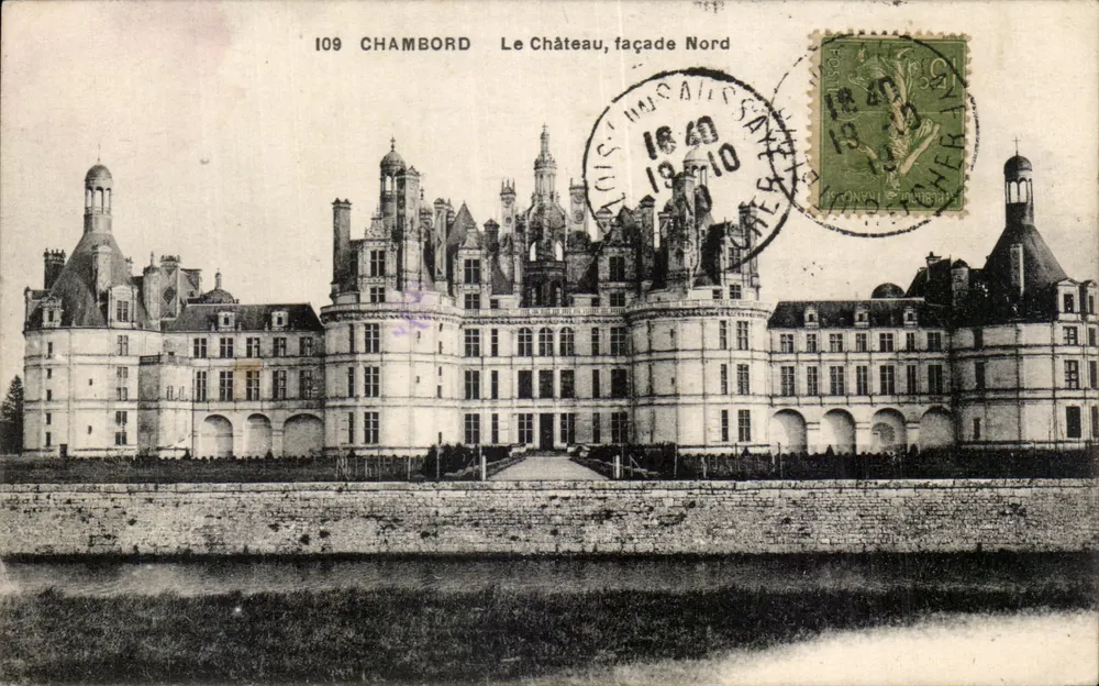 Chambord — El Castillo, fachada Norte — Tarjeta postal n°109 - Anverso