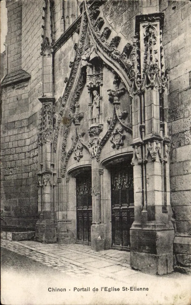 Chinon - Portal der Kirche St-Étienne — Verleger nicht sichtbar, Seriennummer nicht sichtbar - Vorderseite