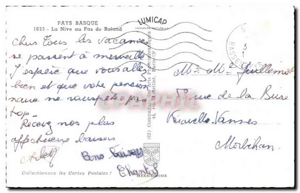 La Nive no Pas de Roland — País Basco — Lumicap - Verso