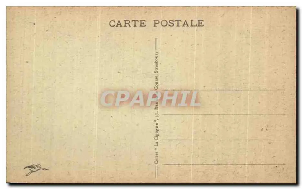 Estrasburgo - Catedral - Fachada e Lado Sul — Cartas 'La Cigogne', 17, Rue de Courne, Estrasburgo - Verso