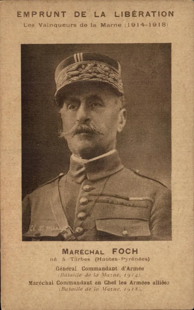 General Foch — Marschall der Befreiung — Verlag: La Platinogravure, Montrouge - Vorderseite