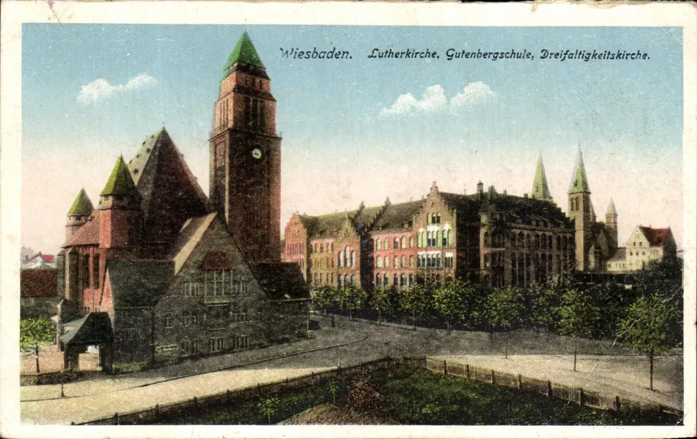 Wiesbaden — View of religious and school buildings — éditeur non visible - Vorderseite