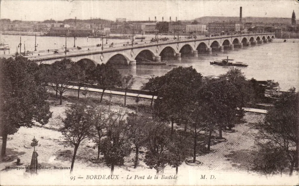 Bordeaux — O Ponte da Bastide — Fototipia Charles Delbroy, Bordeaux - Frente