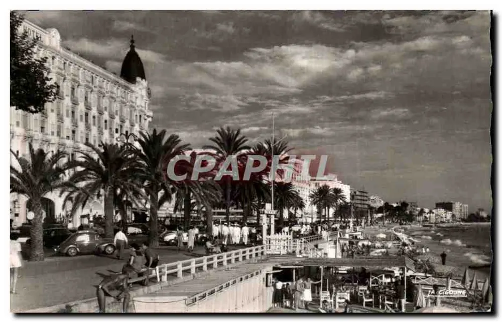Cannes — La Croisette und die Hotels — A. Clouure - Vorderseite