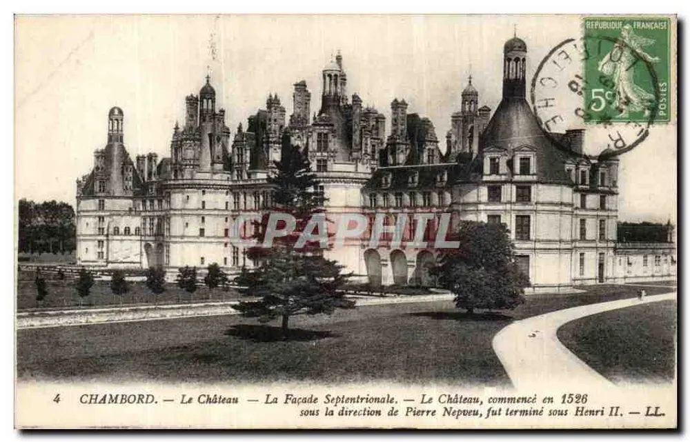 Chambord — Schloss Chambord — Nordseite — Verlag LL, n°4 - Vorderseite