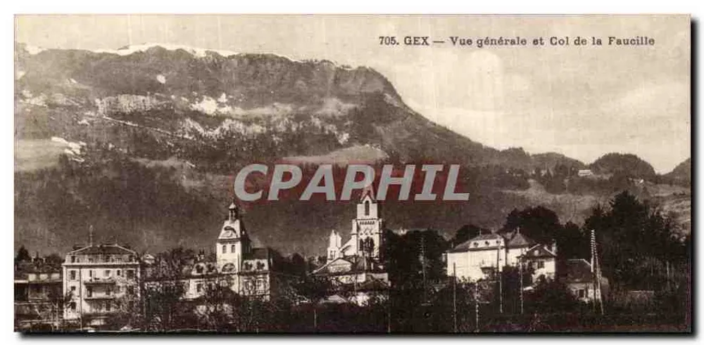 Gex — Allgemeiner Blick und Col de la Faucille — unbekannter Verlag, Nr. 705 - Vorderseite