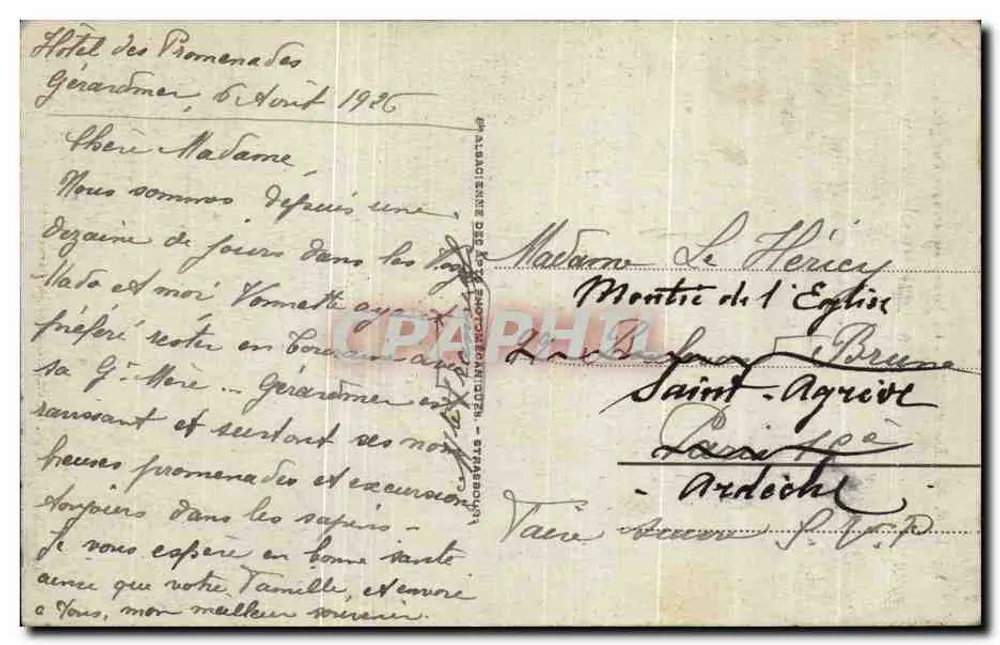 ENV. de GÉRARDMER - La Vallée des Lacs - Allgemeine Ansicht — Verlag: République Française, n° 107 - Rückseite