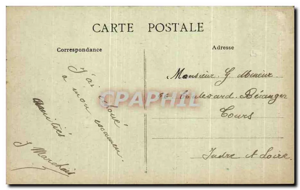 Angoulême - Die Kirche Saint-André — Der Turm, neu errichtet im 17. Jahrhundert — D. Jacquinon, Verlag, Angoulême - Rückseite