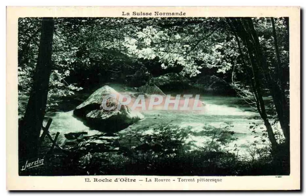 Normannische Schweiz — Roche d'Oêtre, La Rouvre, pittoresker Wasserfall — Jardin, n°12 - Vorderseite