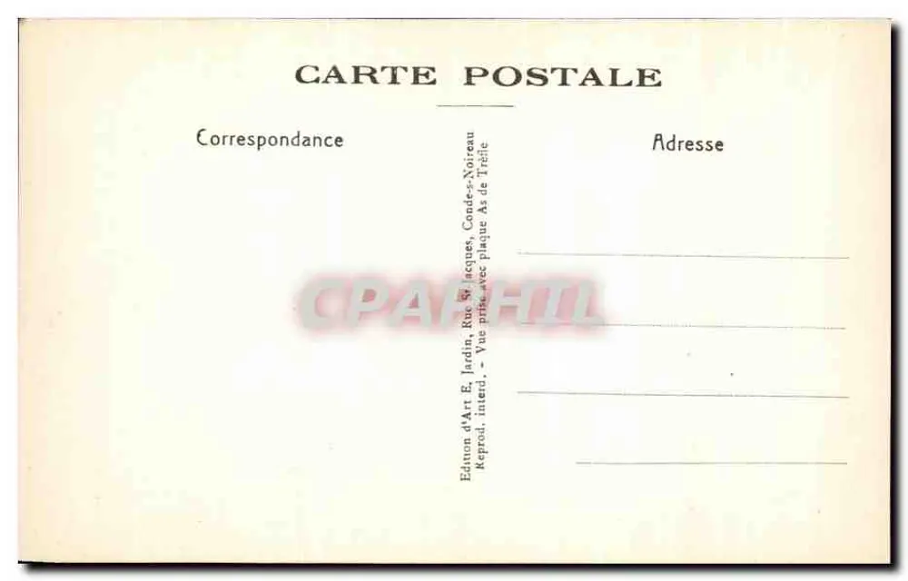 Les Roches d'Oëtre — Unter der Grand Roche — Schweiz Normandie — Edition E. Jardin - Rückseite