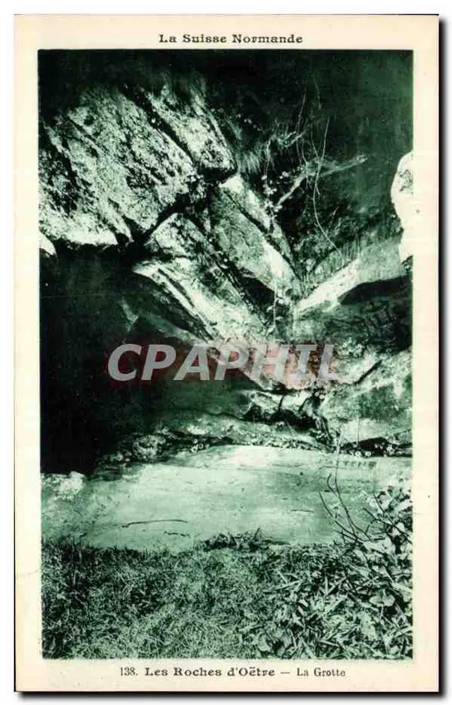 Die Felsen von Oëtre — Die Höhle — Schweiz der Normandie — Kunstausgabe E. Jardin, Wiederausgabe 1895 - Vorderseite