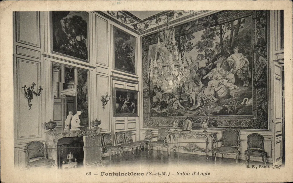 Fontainebleau (S.-et-M.) - Salon d'Angle — B.F., Paris, n°66 - Frente