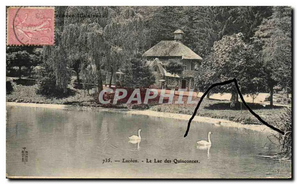 Luchon — Lago dos Quinconces — N. ROYER, n°735 - Frente