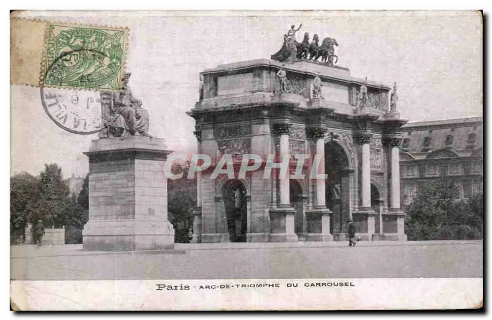 Paris - Arco do Triunfo do Carrousel — editor não visível, número de série não legível - Frente
