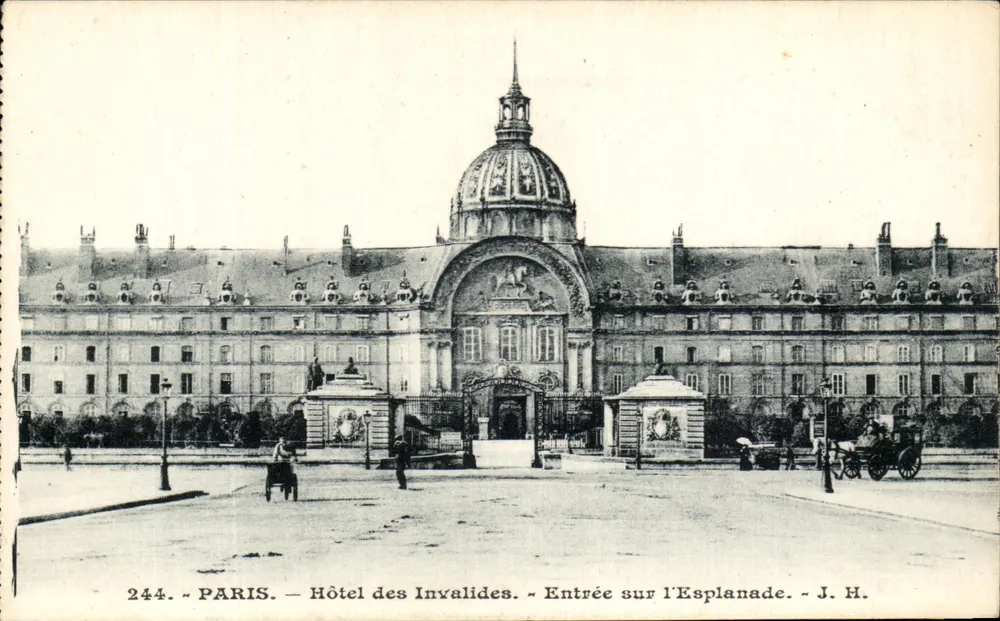 Hôtel des Invalides — Eingang zur Esplanade — J. H. — n° 244 - Vorderseite