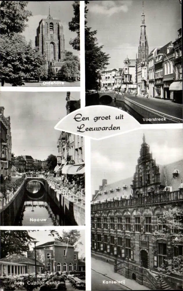 Leeuwarden — Ansicht von Vierteln und Sehenswürdigkeiten — Echte Foto L 6223 - Vorderseite