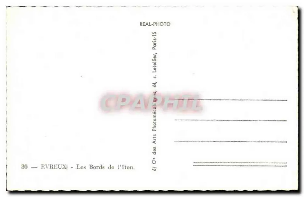Evreux — Os Margens do Iton — REAL-PHOTO - Verso
