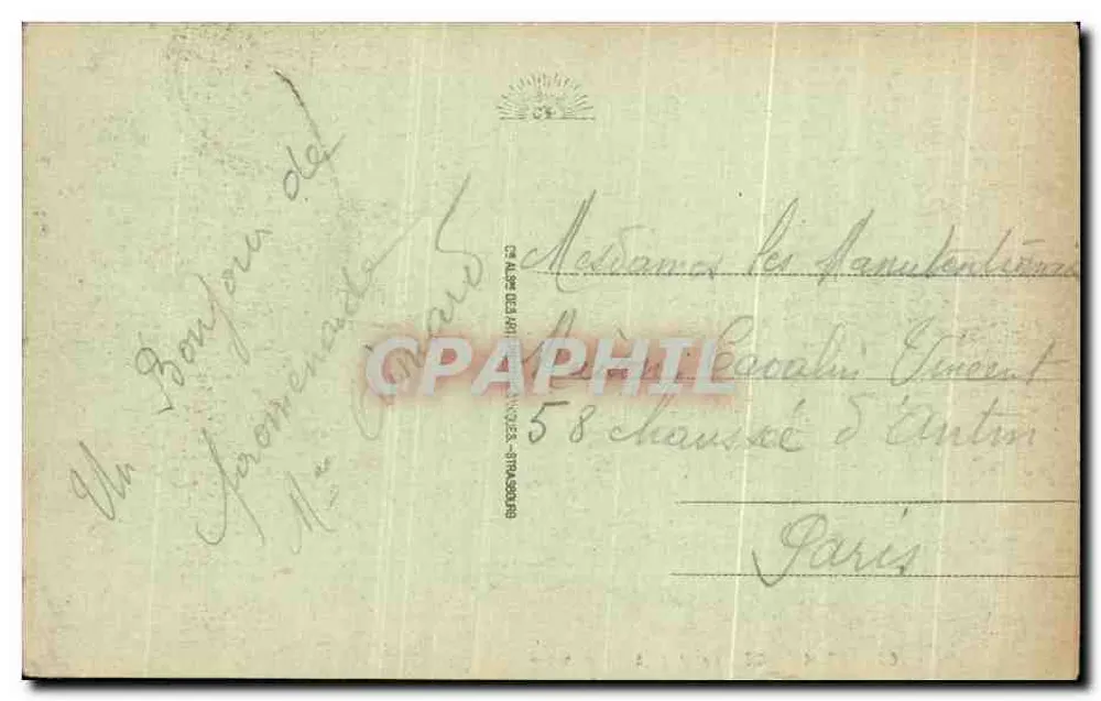 Berck-Plage — A Praia com maré baixa — editor C.69 - Verso