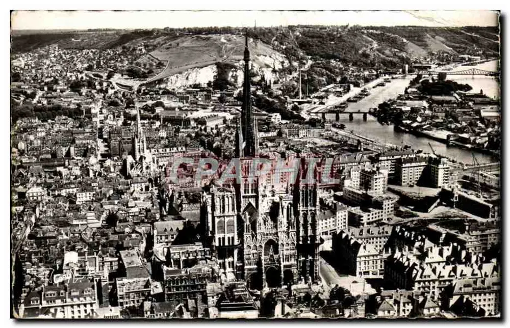 Rouen — Aufnahme von der Kathedrale und der Seine — Éditions Gaby - Vorderseite