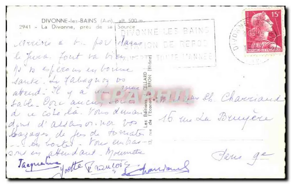Divonne-les-Bains — Fonte — Les Éditions de Cellard Bron - Verso