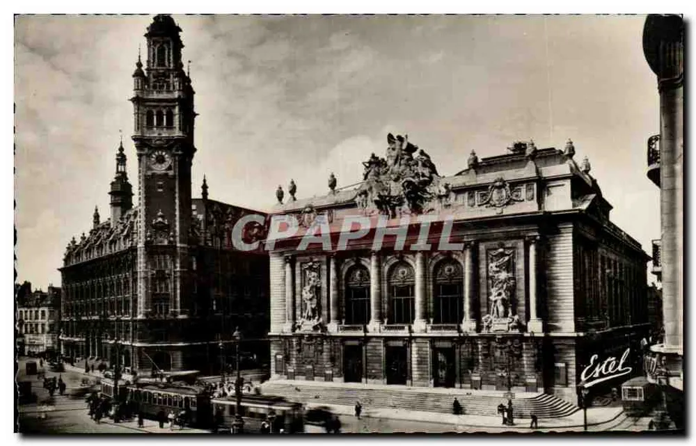 Lille — Die Neue Börse und das Theater — Verlag Estel, Nr. 1104 - Vorderseite