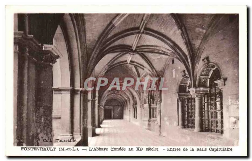 Fontevraud (Loir-et-Cher) — Die Abtei (gegründet im 11. Jahrhundert) — Eingang zur Kapitelhalle - Vorderseite