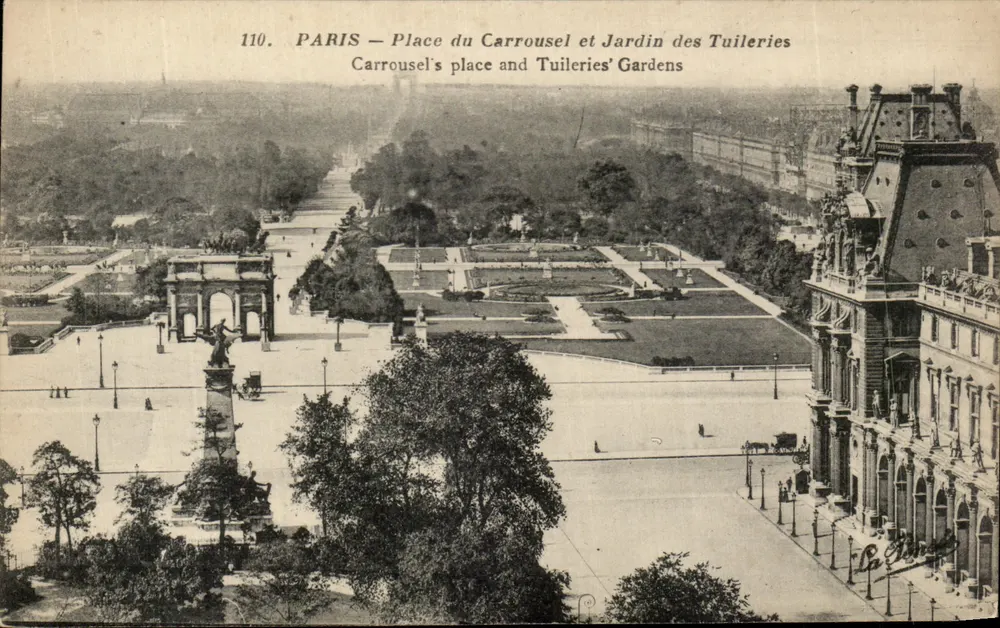 PARIS — Place du Carrousel und Jardin des Tuileries — Le Châtel - Vorderseite