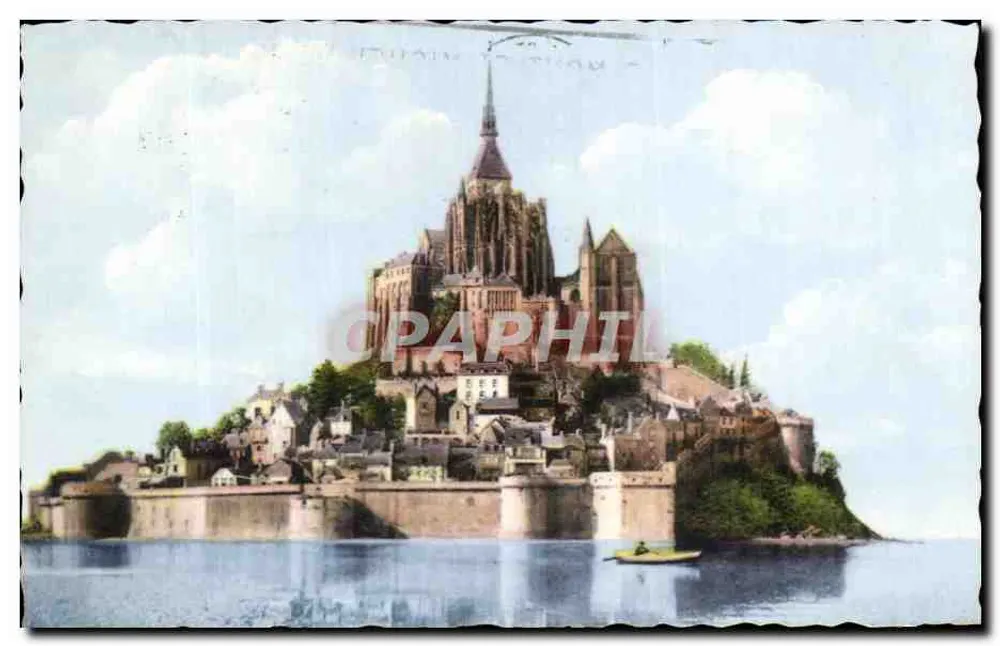 Monte Santo Michel — vista panorâmica — Cie des Arts Photomécaniques, série 15 - Frente
